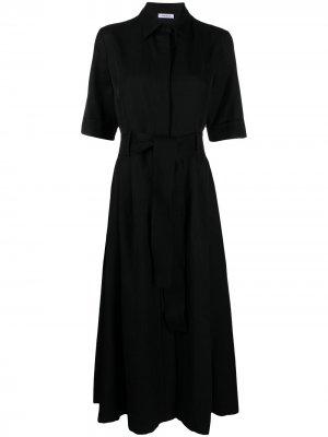 Поплиновое платье-рубашка P.A.R.O.S.H.. Цвет: черный