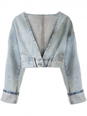 Укороченная джинсовая куртка Haculla. Цвет: синий