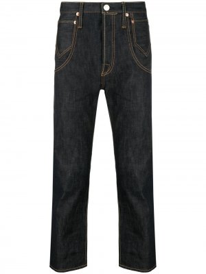 Укороченные джинсы из коллаборации с Levis Junya Watanabe MAN. Цвет: синий