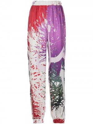 Спортивные брюки с эффектом разбрызганной краски Elle B. Zhou. Цвет: разноцветный
