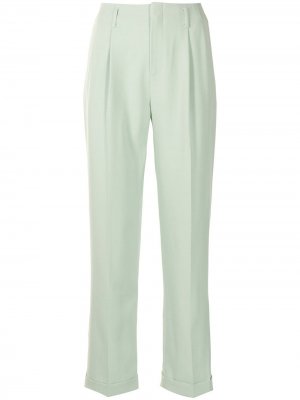 Прямые брюки со складками Ports V. Цвет: зеленый