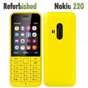 Восстановленный  Оригинальный 220 (2014) Мобильный телефон с двумя SIM-картами Nokia
