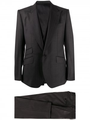 Костюм с однобортным пиджаком Dolce & Gabbana. Цвет: серый