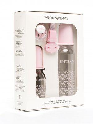 Комплект из бутылок с пустышками Emporio Armani Kids. Цвет: розовый