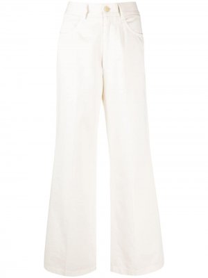 Широкие джинсы Forte. Цвет: белый