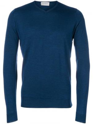 Классический свитер John Smedley. Цвет: синий