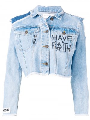 Укороченная куртка Faith Connexion. Цвет: синий