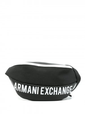 Logo-print shoulder bag Armani Exchange. Цвет: черный
