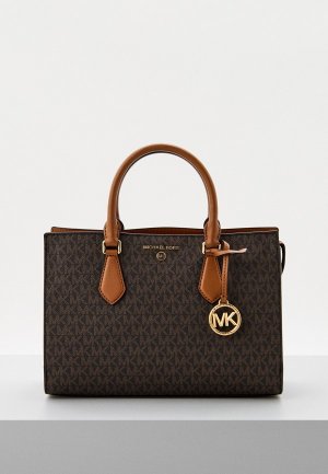 Сумка и брелок Michael Kors. Цвет: коричневый
