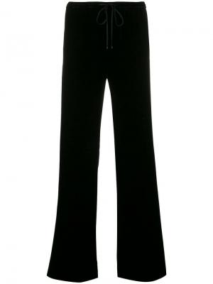 Расклешенные брюки с талией на шнурке Max Mara Studio. Цвет: черный