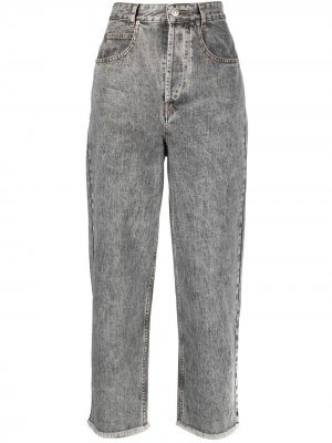 Укороченные джинсы широкого кроя Isabel Marant Étoile. Цвет: серый