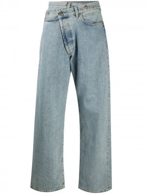 Широкие джинсы R13. Цвет: синий