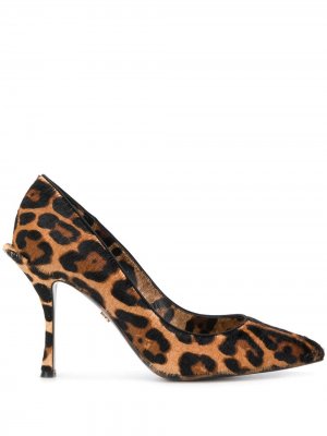 Туфли-лодочки с леопардовым принтом Dolce & Gabbana. Цвет: коричневый
