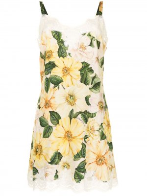 Сорочка с цветочным принтом Dolce & Gabbana. Цвет: разноцветный