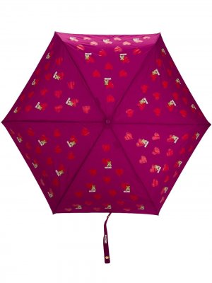 Зонт с узором Moschino. Цвет: фиолетовый