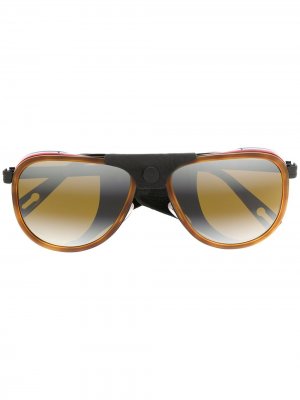Солнцезащитные очки-авиаторы Glacier 1315 Vuarnet. Цвет: коричневый