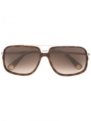 Солнцезащитные очки в квадратной оправе Marc Jacobs Eyewear. Цвет: коричневый