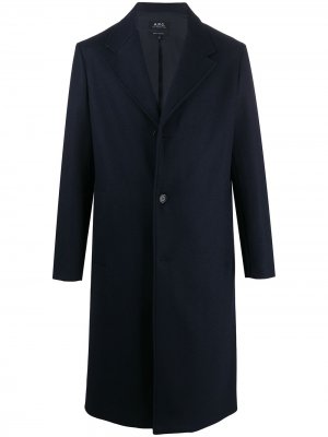 Однобортное пальто Sacha A.P.C.. Цвет: синий
