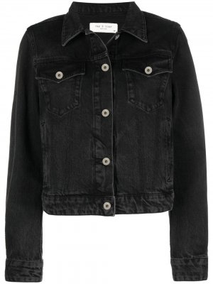 Укороченная джинсовая куртка Rag & Bone. Цвет: черный