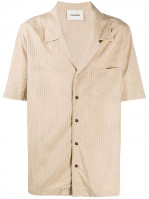 Рубашка Venci с короткими рукавами Nanushka. Цвет: нейтральные цвета