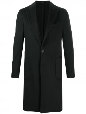 Однобортное пальто Lardini. Цвет: черный