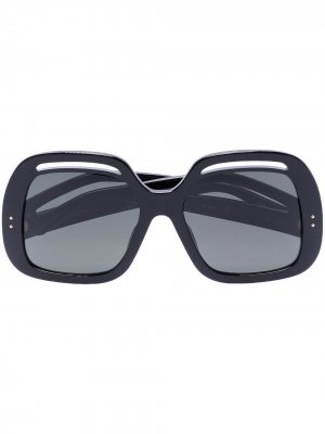 Солнцезащитные очки Renata в массивной квадратной оправе Linda Farrow. Цвет: черный