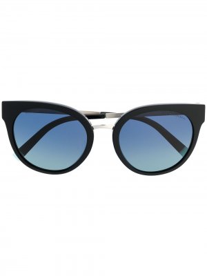 Солнцезащитные очки в оправе кошачий глаз Tiffany & Co Eyewear. Цвет: черный