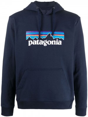 Худи P-6 Logo Uprisal с принтом Patagonia. Цвет: синий