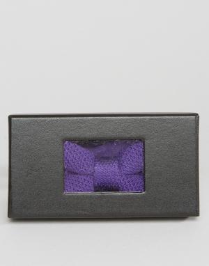 Трикотажный галстук-бабочка в упаковке 7X. Цвет: фиолетовый