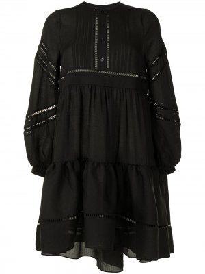 Платье мини с кружевом Cynthia Rowley. Цвет: черный
