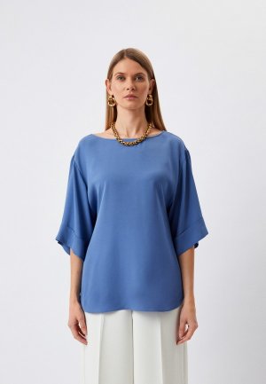 Блуза Luisa Spagnoli. Цвет: голубой
