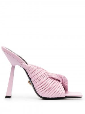 Мюли с плиссировкой Versace. Цвет: розовый