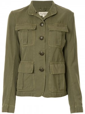 Куртка с карманами в стиле милитари Nili Lotan. Цвет: зеленый