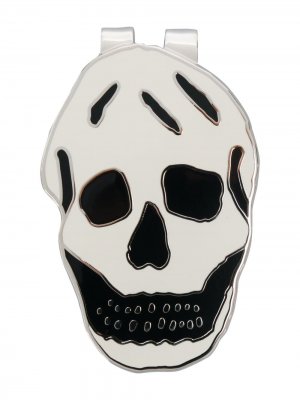 Зажим для денег с декором Skull Alexander McQueen. Цвет: нейтральные цвета