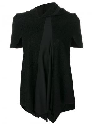 Асимметричная кружевная блузка Comme Des Garçons Pre-Owned. Цвет: черный