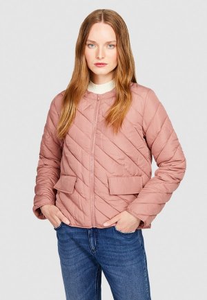 Куртка утепленная Sisley. Цвет: розовый