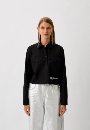 Рубашка Karl Lagerfeld Jeans. Цвет: черный