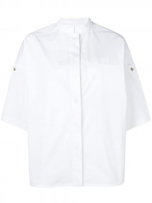 Рубашка с манжетами на рукавах Yves Salomon. Цвет: белый