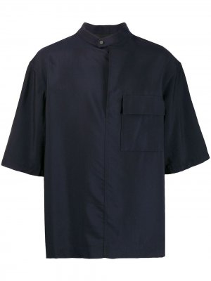 Рубашка оверсайз с воротником-стойкой 3.1 Phillip Lim. Цвет: синий