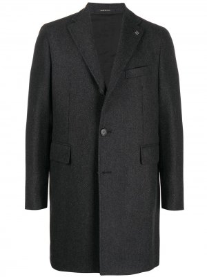 Однобортное пальто строгого кроя Tagliatore. Цвет: серый