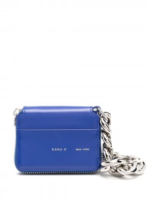 Мини-сумка с логотипом Kara. Цвет: синий
