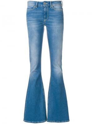 Выбеленные расклешенные джинсы Dondup. Цвет: синий