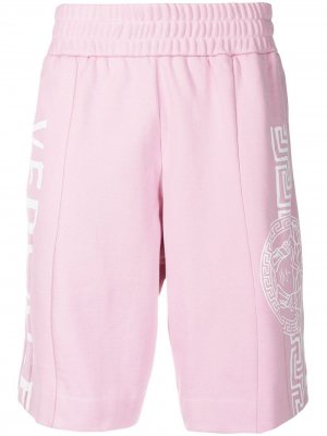 Спортивные шорты с логотипом Versace. Цвет: розовый