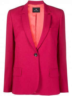 Однобортный пиджак PS Paul Smith. Цвет: розовый