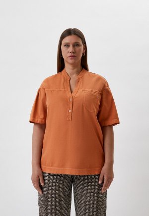 Блуза Persona by Marina Rinaldi. Цвет: оранжевый