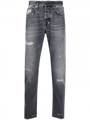 Узкие джинсы с эффектом потертости Prps. Цвет: серый