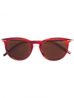 Солнцезащитные очки в круглой оправе Tomas Maier Eyewear. Цвет: красный
