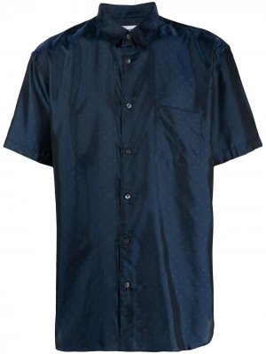Рубашка с короткими рукавами и узором в горох Comme Des Garçons Shirt. Цвет: синий