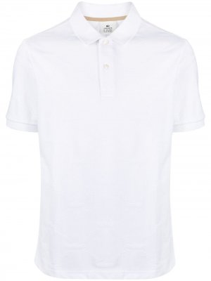 Рубашка поло с жаккардовым логотипом Lacoste Live. Цвет: белый