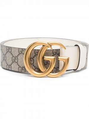 Ремень с логотипом Double G Gucci. Цвет: нейтральные цвета
